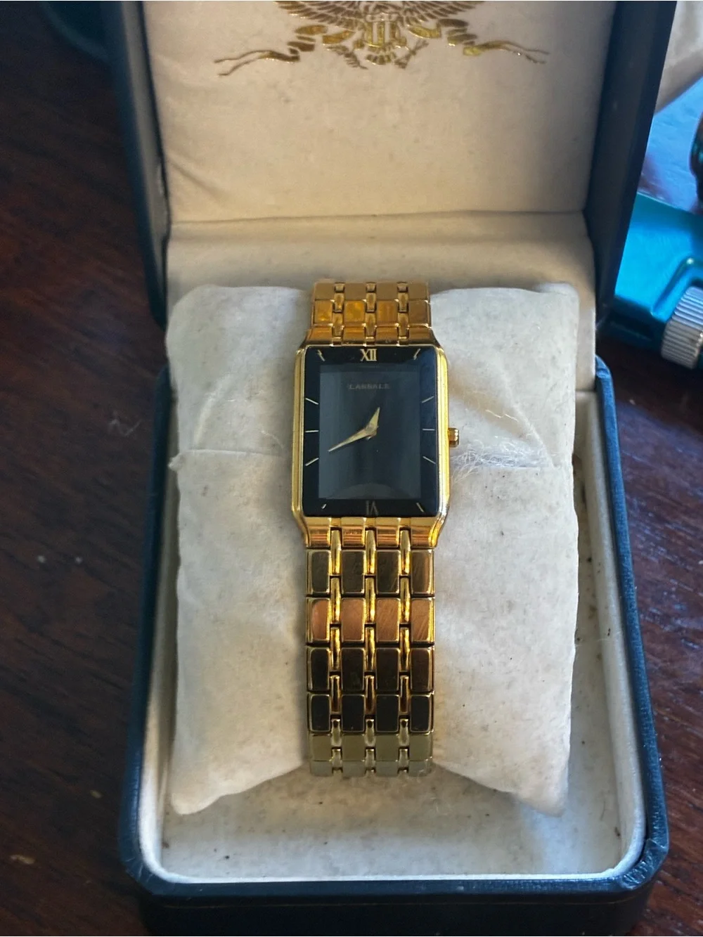 Rare Seiko Lassale Quartz watch 5e20-5009 Gold Tone Faceted Crystal New Battery
